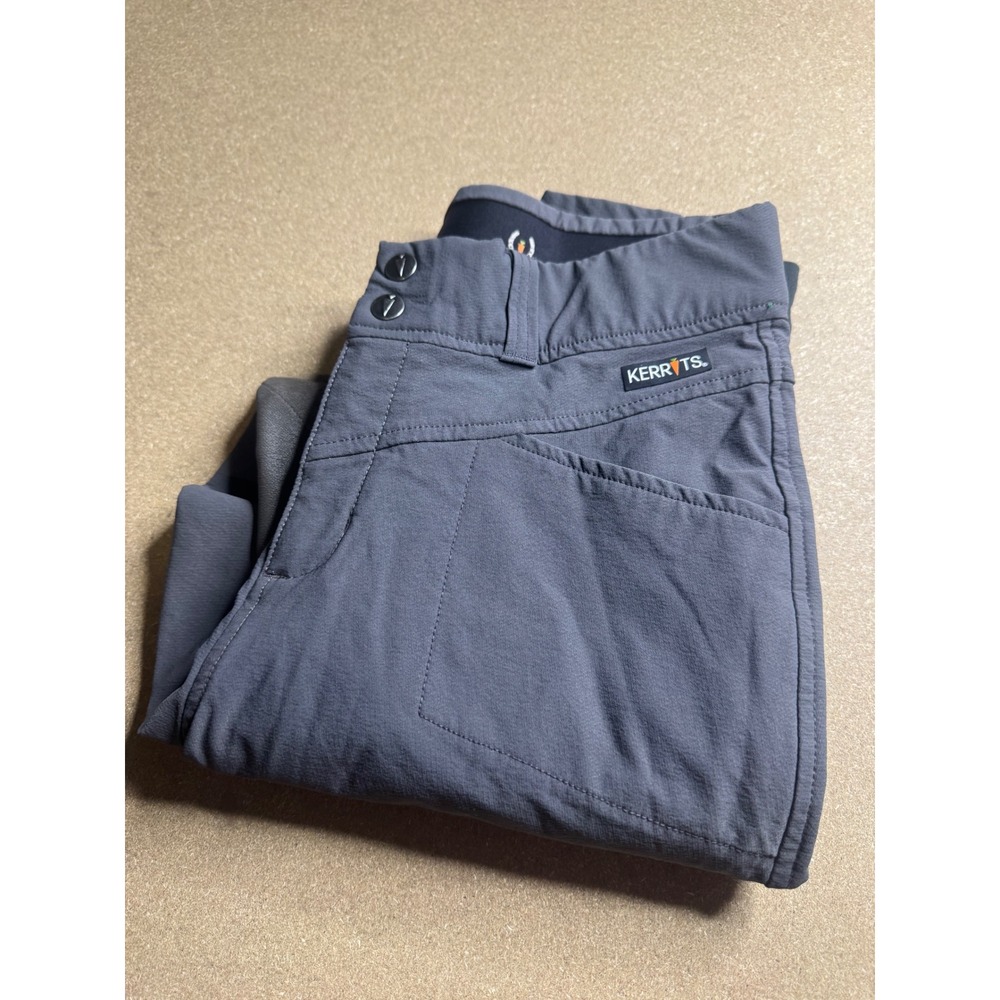 Kerrits Womens Gray Knee Patch Equestrian Riding Breeches Pants Size Medium